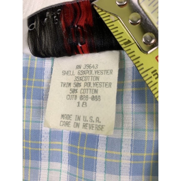 Cape Cod Shirt Womens 18 Light Blue White Button Up Sleeveless Collared Top - Picture 10 of 10